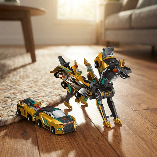 Collision Transforming Dinosaur Car