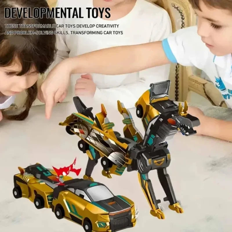 Collision Transforming Dinosaur Car