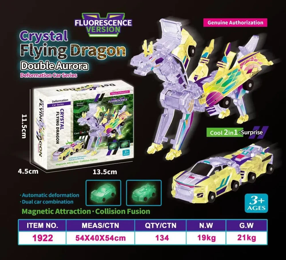 Collision Transforming Dinosaur Car