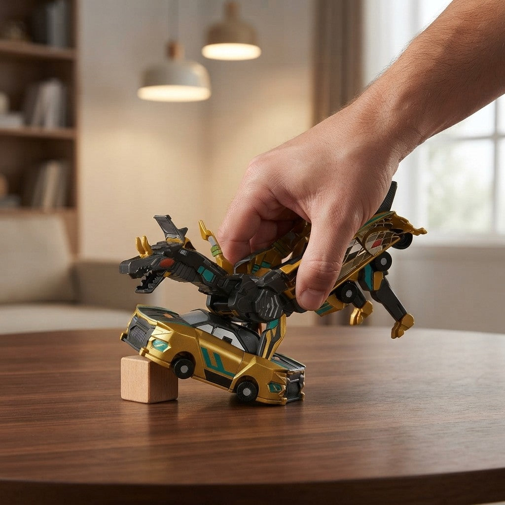 Collision Transforming Dinosaur Car