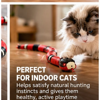SlitherChase indoor cat enrichment toy
