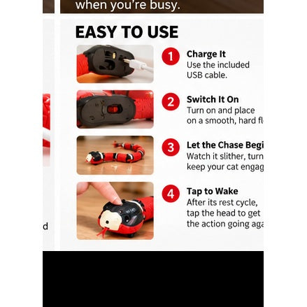 How to use SlitherChase Smart Snake Cat Toy